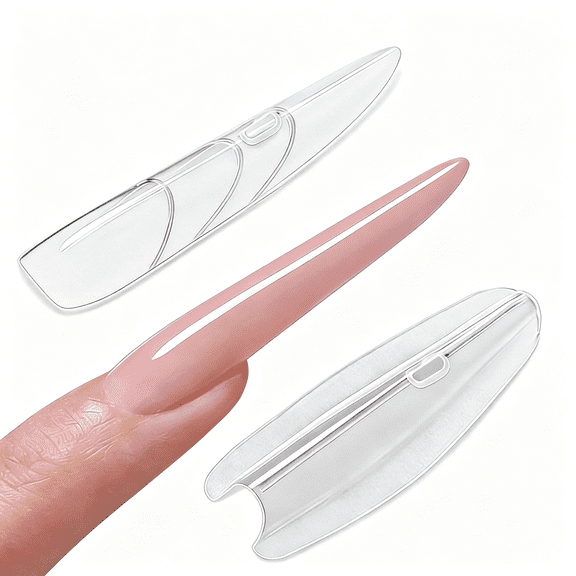 RAGUPEL 240Pcs Sandwich Dual Nail Forms for Quick Extension, Almond