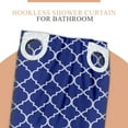 thumbnail image 2 of Canadian Linen Rideaux de Douche Sans Crochets, 72"x72 Pouces, Rideaux de Douche pour Baignoire en Polyester Résistant à la Moisissure et à l'Eau, Lavables, pour Salle de Bain, Treillis Bleu, 2 of 6