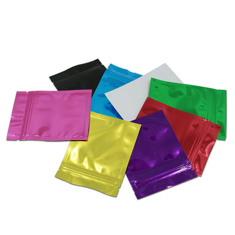 Dengjunhu 100Pcs 7x10cm Resealable Bags Smell Proof Pouch Aluminum Foil Packaging  Plastic Bag Small Storage Bags For Candy Jewelry Screw 