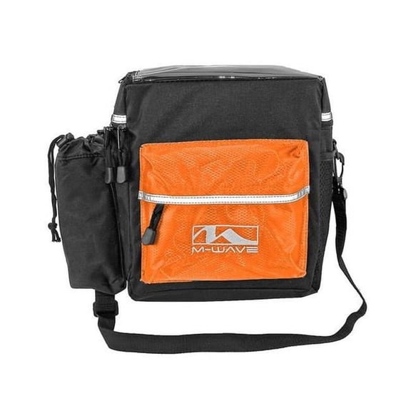 M-Wave Utrecht Handlebar Bicycle Bag in Black/Orange