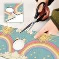 thumbnail image 6 of Yayeee Faucet Mat for Kitchen Sink 14.7" Diatomite Long Splash Guard Pad, Retro Beige Rainbow, 2 Pack, 6 of 7