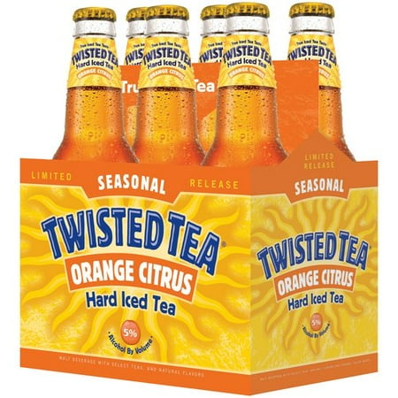 Twisted Tea Orange Citrus Hard Iced Tea 6 Pack 12 Fl Oz Walmart