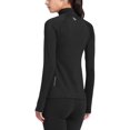 thumbnail image 4 of Baleaf Women's Thermal Fleece Half Zip Thumbholes Long Sleeve Running Gear Pullover for Cold Weather Black Size L, 4 of 8