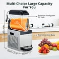 thumbnail image 6 of Commercial Slushy Machine,500W 12L Single Tank Frozen Drink Margarita Machine Smoothie for Snow Melts,Cocktails,Homes,Coffee Shop,Restaurants Black, 6 of 8