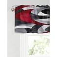 thumbnail image 6 of Valances for Windows Red Black Twist Art Rod Pocket Cafe Window Treatments Valance Curtains for Kitchen Bathroom Laundry Basement Windows 42"x18", 6 of 9