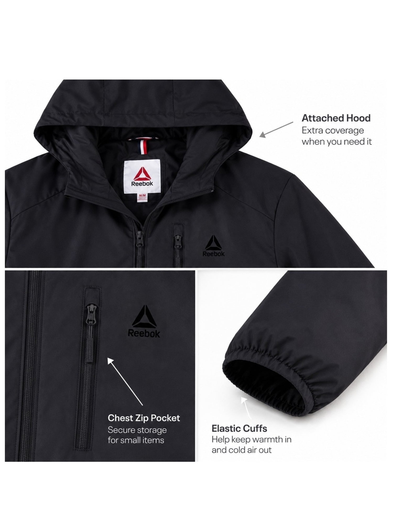 Reebok Men's and Big Men's Delta Lite Jacket, Sizes S-3XL