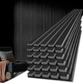 thumbnail image 2 of Acoustic Wood Slat Wall Panels for Interior   Fluted Sound Absorbing Wood Paneling for  Wall Ceiling Kitchen Living Room Bedroom Office  x  Warm Teak, 2 of 6