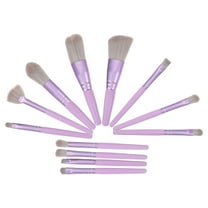 LITINKIMI Smooth Makeup Application 12 Brushes Purple Nylon Makeup Brush Set 1Set