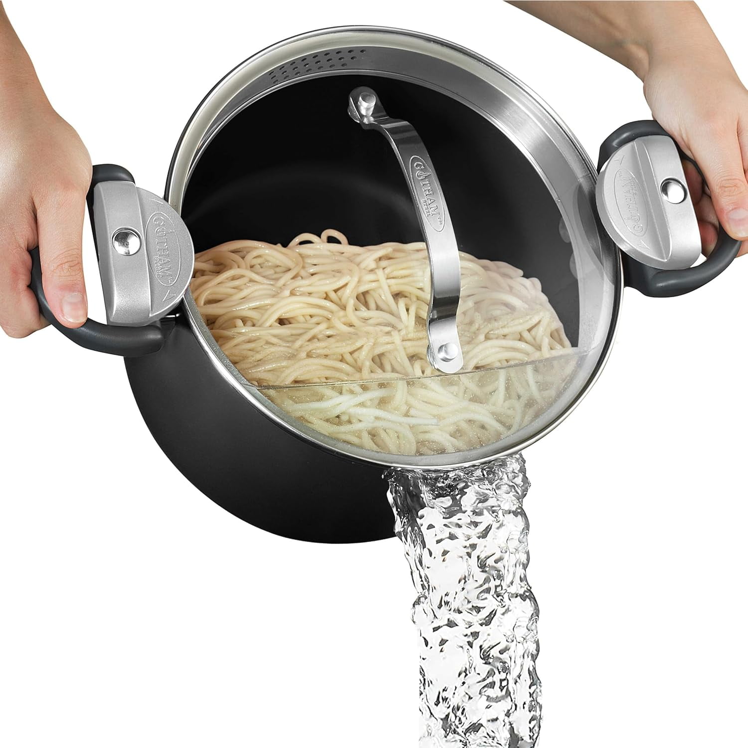 Gotham Steel 5-Qt Non-Stick Pasta Pot with Strainer Lid