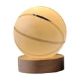 thumbnail image 2 of Lámpara de noche con bola de cristal 3D, luz de noche, base de madera, decorativa Baloncesto, 2 of 9