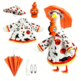 thumbnail image 2 of 23 Inch Halloween Porch Goose Outfits, Durable Foldable Decor, Festive Accent for Patio, Front Lawn and Outdoor Spaces, Statue Not Included (K), 2 of 6