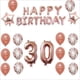 thumbnail image 1 of Decoración de fiesta de 30 años con pancarta,Globos de confeti de oro rosa,Globos de 30 años para decoración de fiesta de cumpleaños de damas, 1 of 5