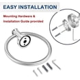 thumbnail image 3 of RUseeN Towel Holder for Bathroom Wall Silver Towel Ring SUS304 Stainless Steel Modern Style Hand Towel Holder Heavy Duty Towel Hanger for Bath, Kitchen Drill Hole, 3 of 7