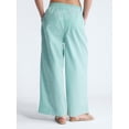 thumbnail image 4 of Free Assembly Women's and Women's Plus Cotton Poplin Cropped Wide Leg Pants, 26" Inseam, Sizes XS-4X, 4 of 7