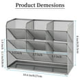 thumbnail image 3 of Marbrasse Mesh Desk Organizer, Multi-Functional Pen Holder, Pen Organizer for desk, Desktop Stationary Organizer, 3 of 7