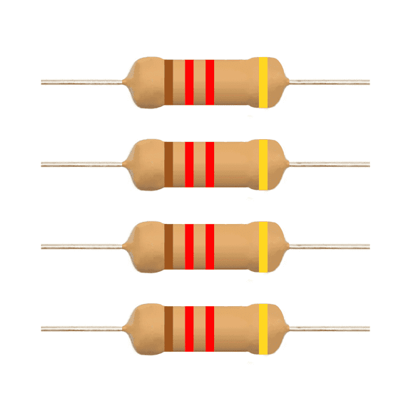 E5-Electronics Carbon Film Resistors 1.2k Ohm 1/2 Watt 20 Count