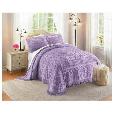 SuAnGh Floral Chenille Bedspread, Full Bedding Set