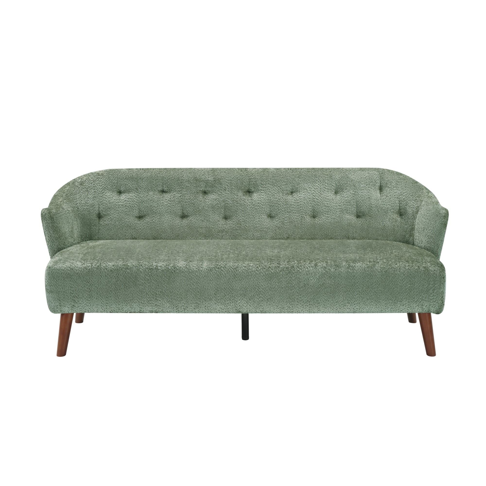 Leumius 73.6" 3-Seater Sofa, Modern Tufted Upholstered Couch Comfy Upholstered Sofa for Living Room, Apartment, Green