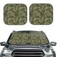 thumbnail image 2 of Haiem Green Snake Skin Car Windshield Sun Shade (2 Pieces) Foldable Windshield Sun Shade Car Accessories for Truck SUV Pickup-Medium, 2 of 7