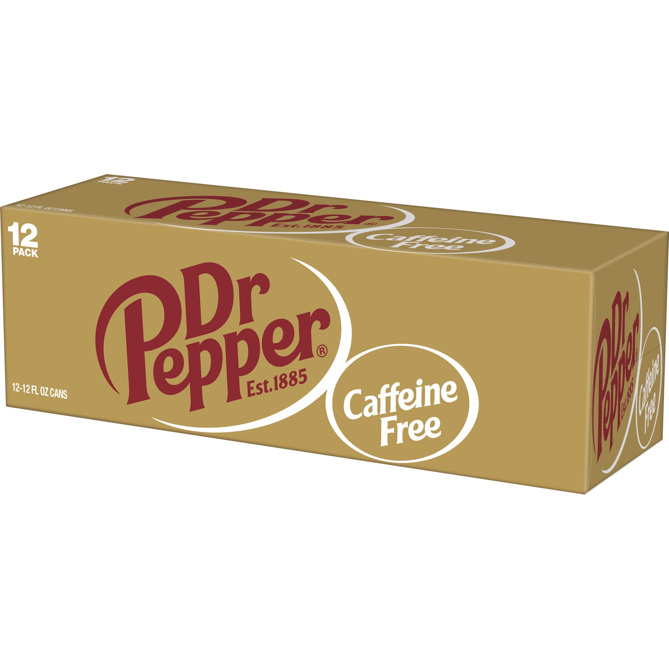 Dr Pepper Caffeine Free Soda Pop, 12 fl oz, 12 Pack Cans