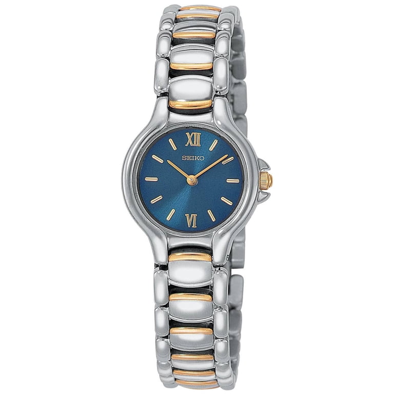 Seiko Women's SXJW71 Dress Blue Dial Quartz Two Tone Steel