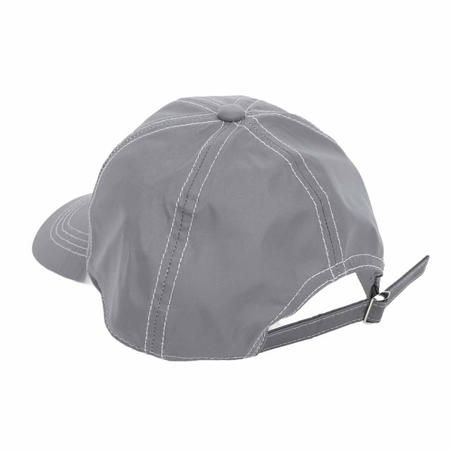 Gorro De Entrenamiento, Gorra De Béisbol Elegante Gris Plateada Reflectante Ajustable Para Correr