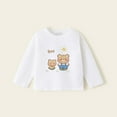 thumbnail image 4 of Piuwrlz Girls Long Sleeve T-Shirt Kids Cotton Shirts Round Neck T Shirt Tops White Size 3 Years, 4 of 5
