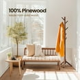 thumbnail image 6 of Coat Rack Stand with 3 Height Options and 8 Hooks Wooden Tall Freestanding Coat Rack for Home, Office, Entryway, Hallway, 6 of 7