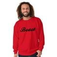 thumbnail image 3 of Beast Motivation Workout Gym Fitness Men's Crewneck Sweatshirt Brisco Brands S, 3 of 6