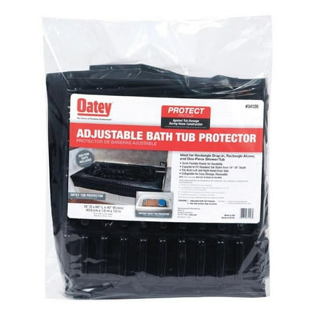UPC: 0038753341262 | Oatey 2 H X 15 in. W X 15 in. L Black Adjustable Bathtub Protector