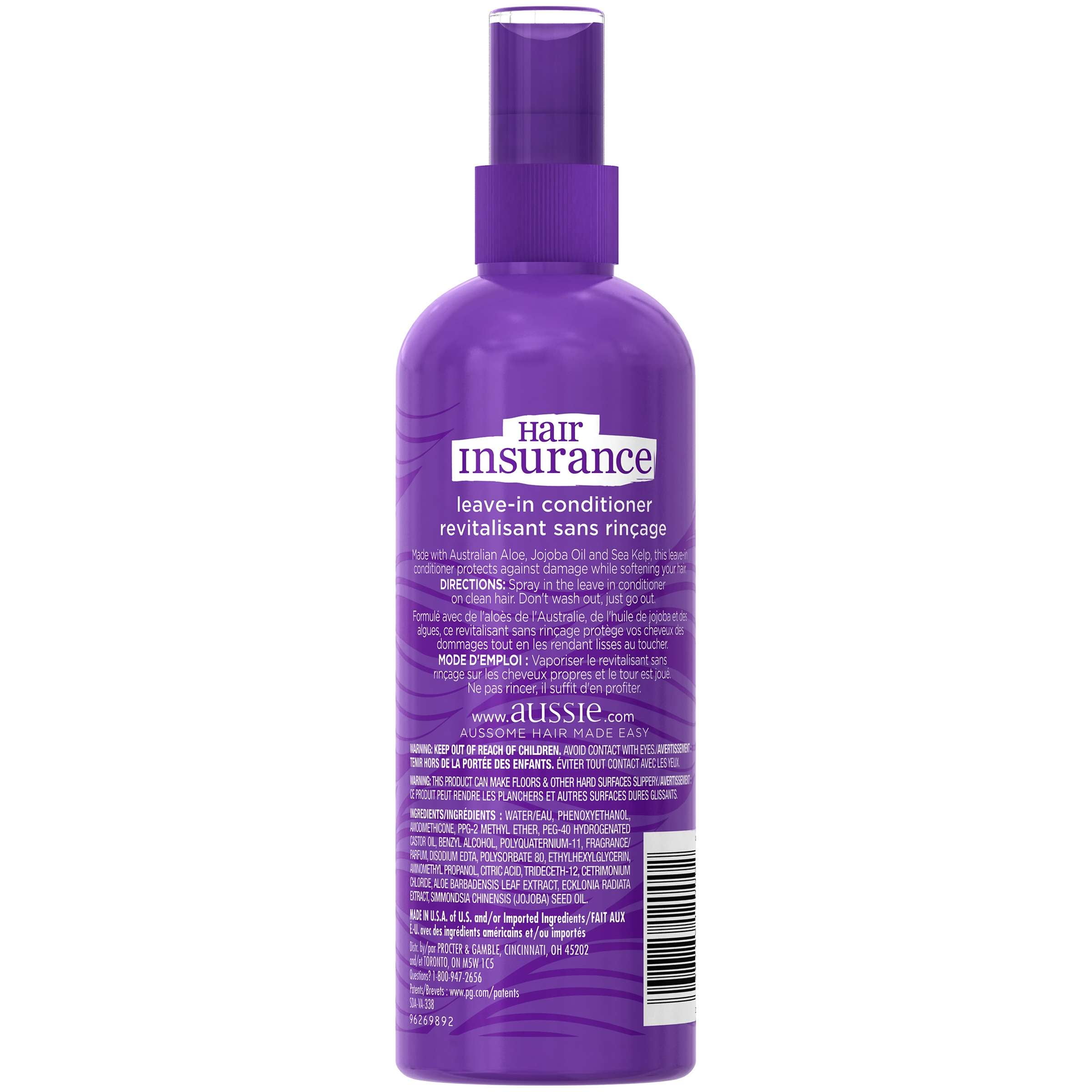 Aussie Hair Insurance Leave In Conditioner Spray 8 Fl Oz Walmartcom