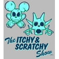 thumbnail image 2 of Men's The Simpsons The Itchy & Scratchy Show Skulls  Graphic Tee Athletic Heather 2X Large, 2 of 5