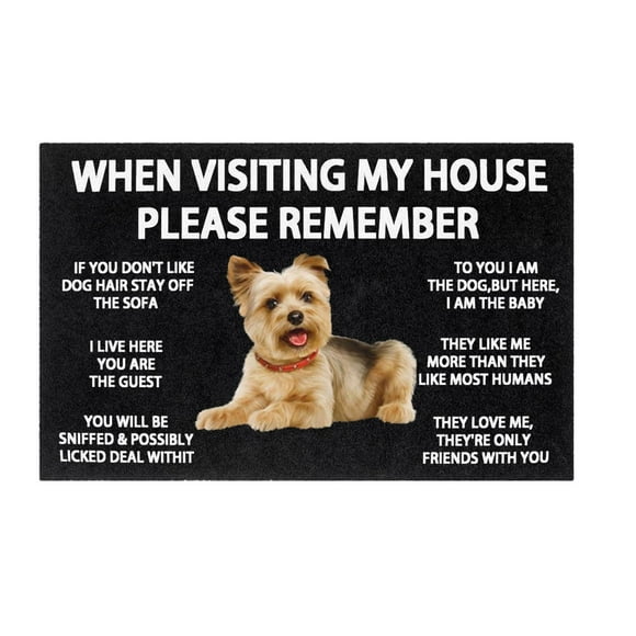TIELUTT Siberian Chihuahua Doormat Kitchen Bath Dog Interior Monologue Doormat Rugs for Living Room Floor Carpet Large Carpets for Living Room 20x15 Fuzzy Blanket and Striped Throw Blanket Rug 6x9 Ar
