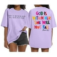 thumbnail image 2 of Alitao Graphic Tees T Shirts Oversized Shirts For Women Shirt Verse T Shirt God Is Within Her Tees Inspirational Tops Tshirts Shirts Summer Tops Purple 2XL, 2 of 7