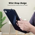 thumbnail image 3 of Slim Case for Apple iPad 6th 5th Generation/ iPad Air 1 2, PU Leather Lightweight Hand Strap Stand Feature Drop Protection Back Cover for iPad 9.7" 2018/2017/ iPad Air 1st 2nd Gen, Blue, 3 of 7