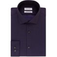 thumbnail image 1 of Calvin Klein - Camisa de vestir con botones para hombre sin planchado, color morado, cuello de 17 pulgadas, manga de 32 a 33 pulgadas, 1 of 1