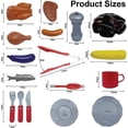 thumbnail image 2 of RUVINCE 31-Piece Pretend Toddler Grill Playset  for Toddlers 3-5, 2-Layer Outdoor BBQ Cooking Toy with Smoke, Lights and Sounds, Backyard Pretend Play Kitchen Set, Outside Toys for Boys and Girls, 2 of 6