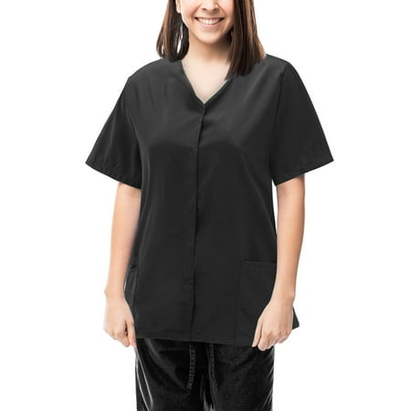 

Xutthjh Women Scrubs Top Short Sleeve V-Neck Pocket Working Uniform Top Nurses Clothing Printed T-Shirt Casual Workwear T-Shirt Tops