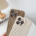 thumbnail image 3 of Compatible for iPhone 14 Pro Max Case Water Ripple Curly Wave Pattern Cute Phone Case Soft TPU Shockproof Full Camera Lens Protective for iPhone 14 Pro Max Case for Women Girl - Khaki, 3 of 11