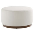 thumbnail image 2 of Modway Tilden Ottoman in Cloud White and Walnut, 2 of 7