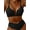 Black, variant on Women's V Cut High Waisted Bikini Ribbed V-Wired Cami Two Pieces Swimsuit