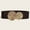 Coffee, variant on Women's Fashion Casual Solid Color Metal Buckle High Elasticity Cummerbund Belts for going out Clothing