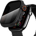 thumbnail image 1 of Funda de privacidad y protector de pantalla de vidrio templado para Apple Watch Series 10 de 46 mm, color negro, 1 of 8