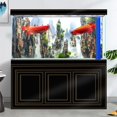 thumbnail image 3 of Loud Reef Background Aquarium Background, 3D Image of Underwater Fish Tank Decoration, Submarine Organism Greeneryterrarium Background with 10 EVA Double-Sided Tape, 48X24IN, 3 of 5