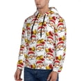 thumbnail image 3 of Naloa Santa Claus bells Men's Casual Hooded Collar Drawstring Hoodies Pullover Sweatshirts Casual Long Sleeve Shirts-Small, 3 of 7