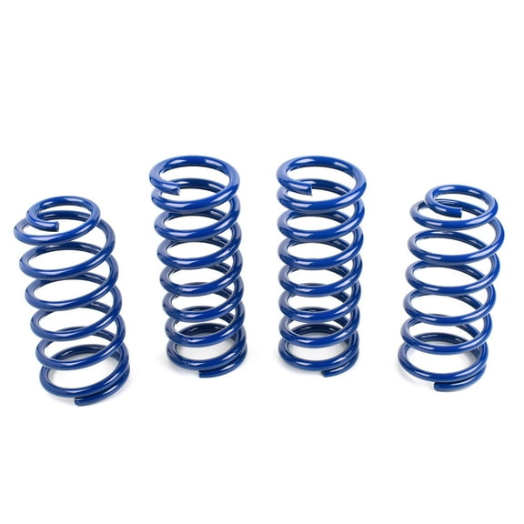 FAPO Lowering Springs kit Compatible With 1979-2004 Ford Mustang GT Coupe, 1.5 Inch Front Drop And 1.5 Inch Rear Drop (Blue)