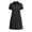 Black White, variant on Womens Midi Dress Summer Short Sleeve Button Down with Pockets,Pink,M