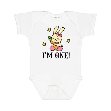 

Inktastic 1st Birthday Bunny 1 Year Old Girl Girls Baby Bodysuit