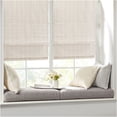 thumbnail image 5 of JERFIT Basketweave Textured Cordless Roman Shade, Thermal Room Darkening Window Blind, Ivory Polyester Fabric, Inside/Outside Mount, 64" Length, 5 of 10