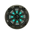 thumbnail image 4 of Kicker Weather-Resistant Marine Bluetooth USB RCA Stereo Receiver w/Remote Bundle with (QTY 4) 8" 2-Way 300W Max Coaxial Marine LED Speakers w/ Charcoal Grilles, 50-Ft 16-Gauge Wire, Antenna, 4 of 7